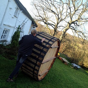 Delivery, base-preparation and set-up in less than three hours; Cumbria, November 2013